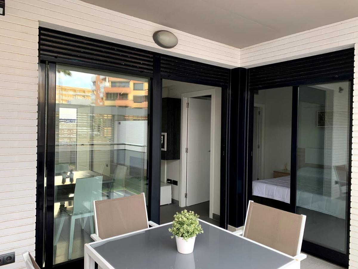 Apartamento con jardín en primera linea de playa con parking y piscina Peñíscola Exterior foto
